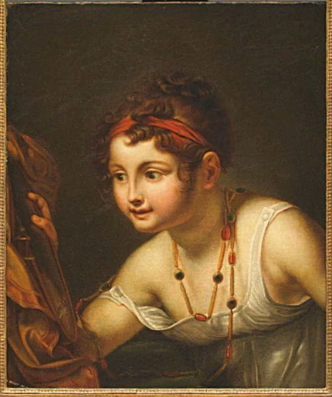 Giovane donna allo specchio
